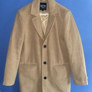 SINGLE BREASTED WOOL MIX OVERCOAT